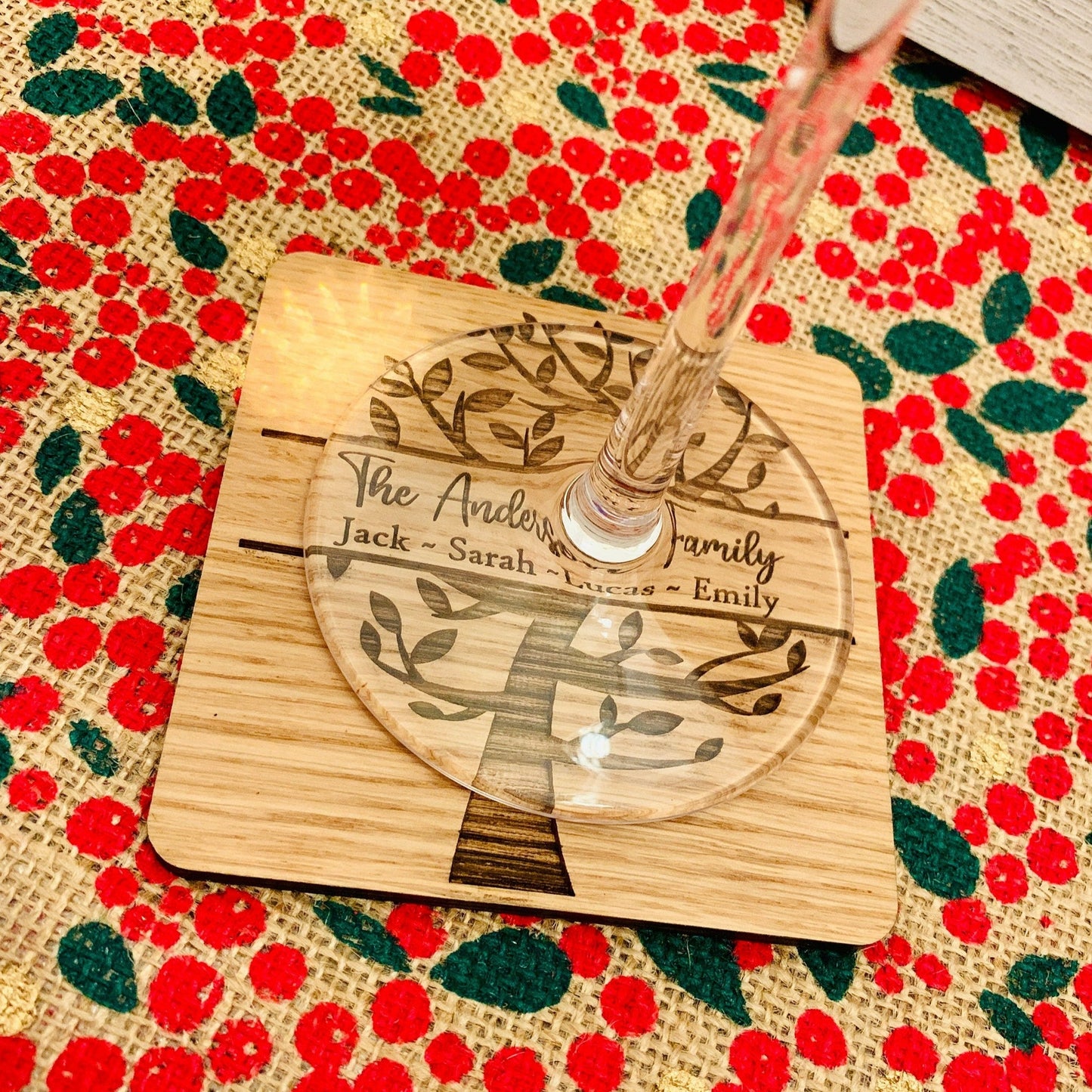 Personalised Family Tree Coaster